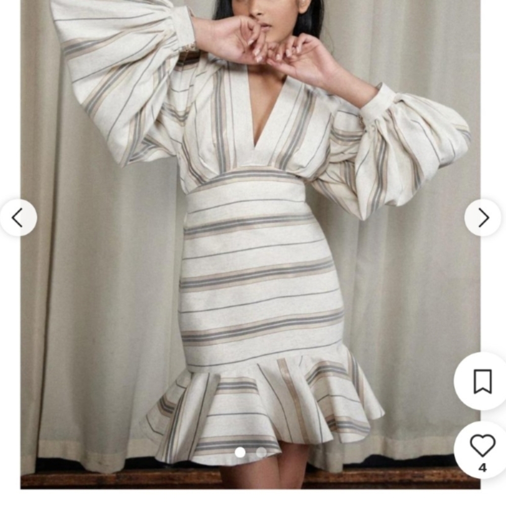 ALCER  (AUSTRALIA) linear ruffle mini dress